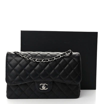 Chanel Caviar Quilted Jumbo Double Flap Black 11 of 11