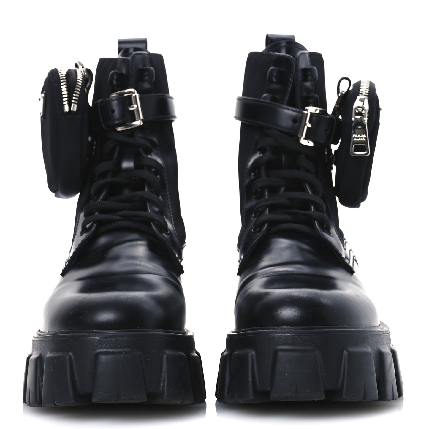 Spazzolato Rois Re-Nylon Metal Triangle Logo Monolith Pouch Pocket 55mm Boots 41 Black