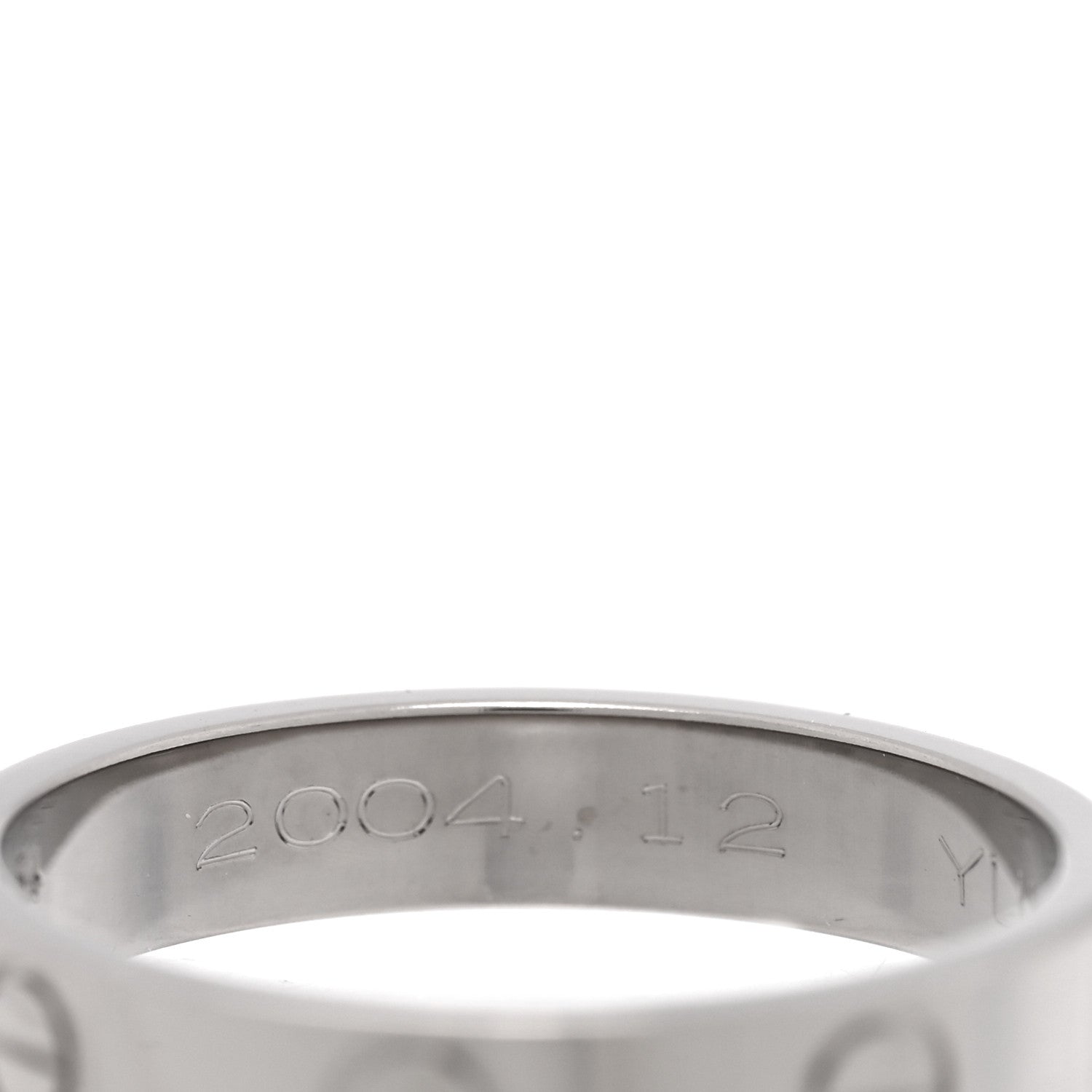 Cartier 18K White Gold 3.5mm LOVE Wedding Band Ring 54 7 5 of 6
