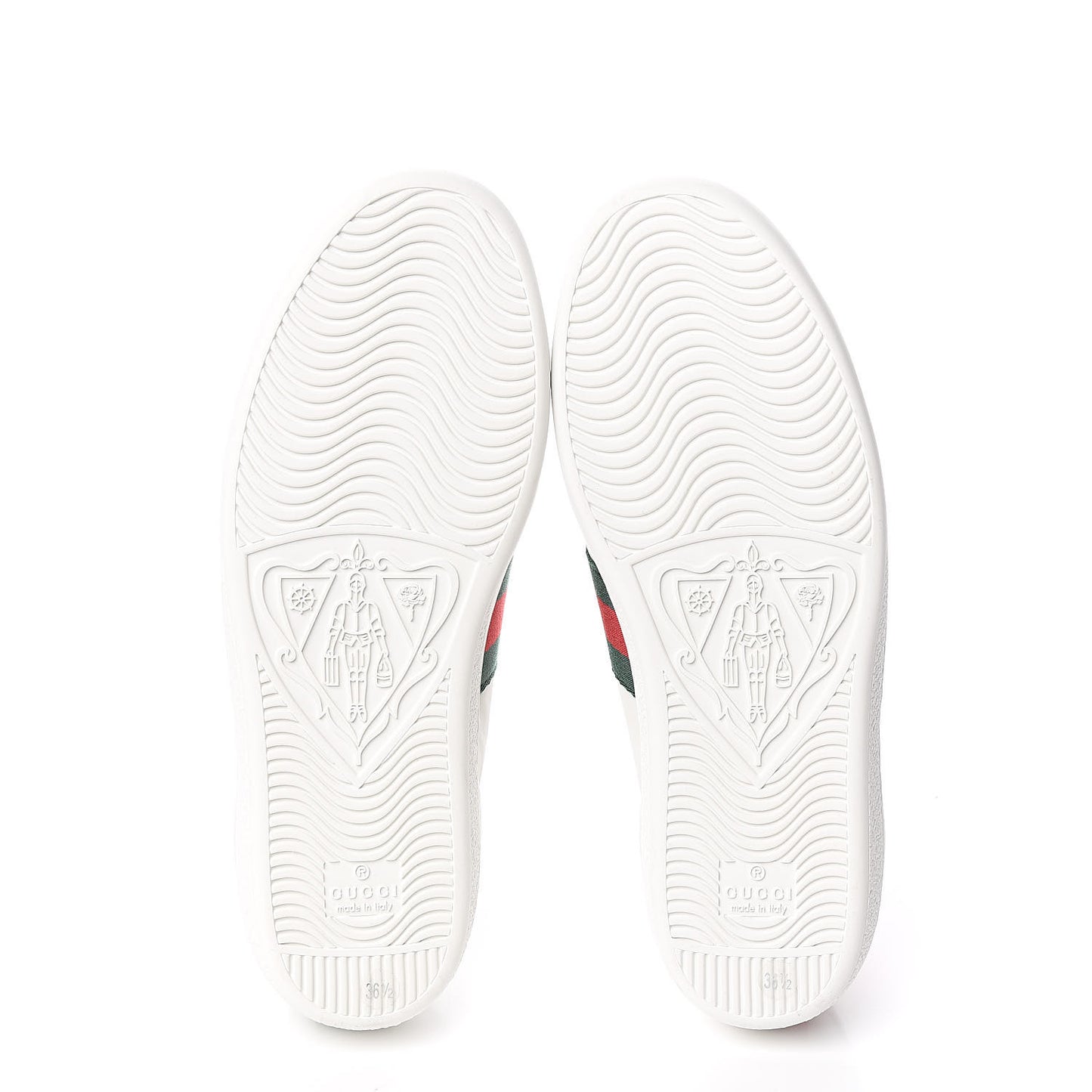 Calfskin Ayers Bee Embroidered Womens Ace Sneakers 36.5 White Green