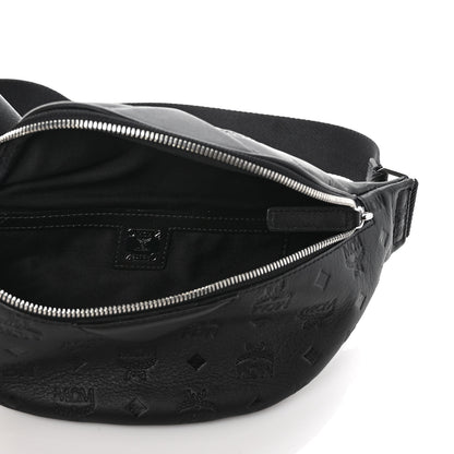 MCM Calfskin Ottomar Monogram Fursten Belt Bag Black 5 of 8