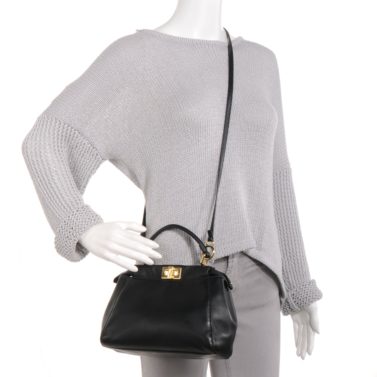 Nappa Mini Peekaboo Iconic Satchel Black