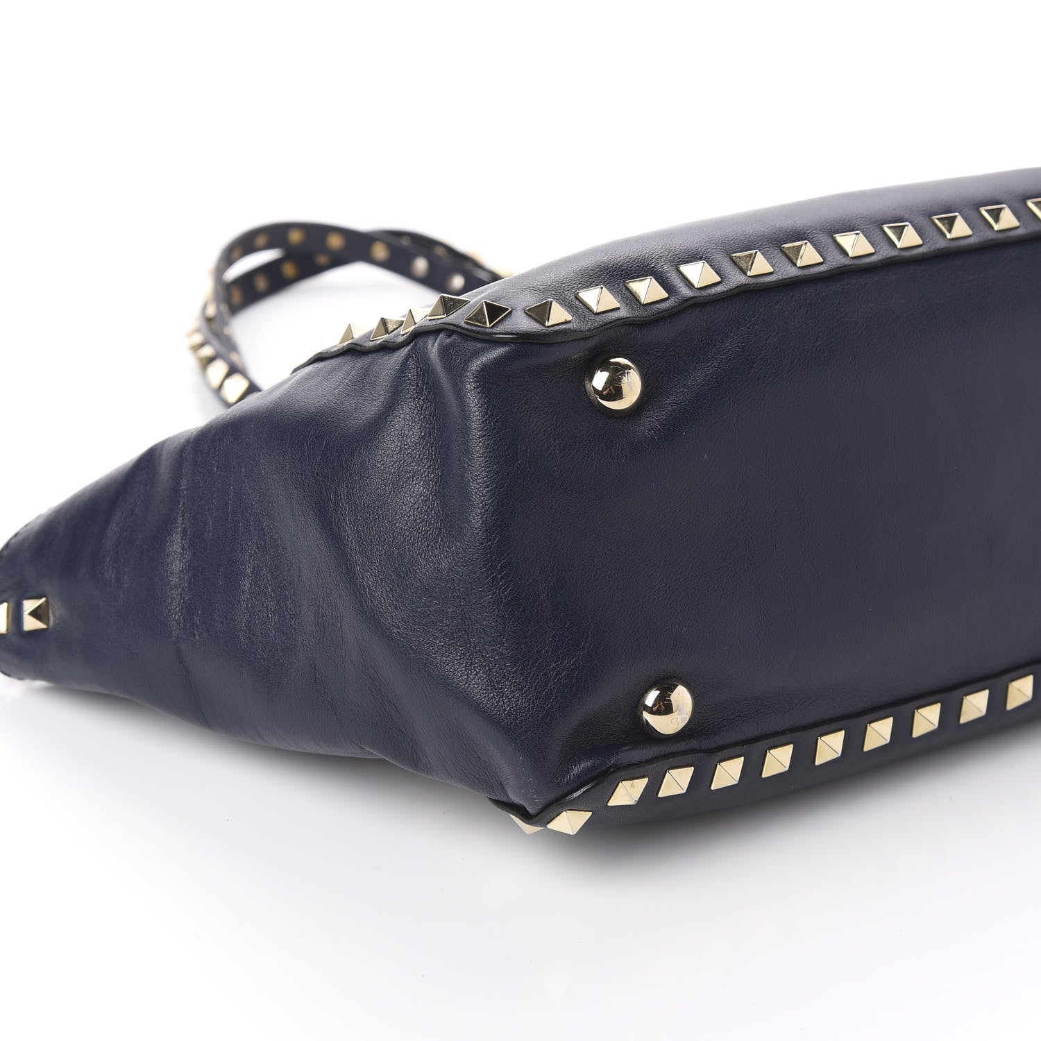 Valentino Garavani Vitello Small Rockstud Tote Marine 5 of 8