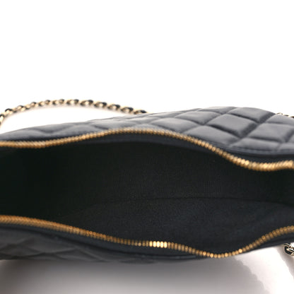 Chanel Lambskin Quilted Small Hobo Bag Black 5 of 9