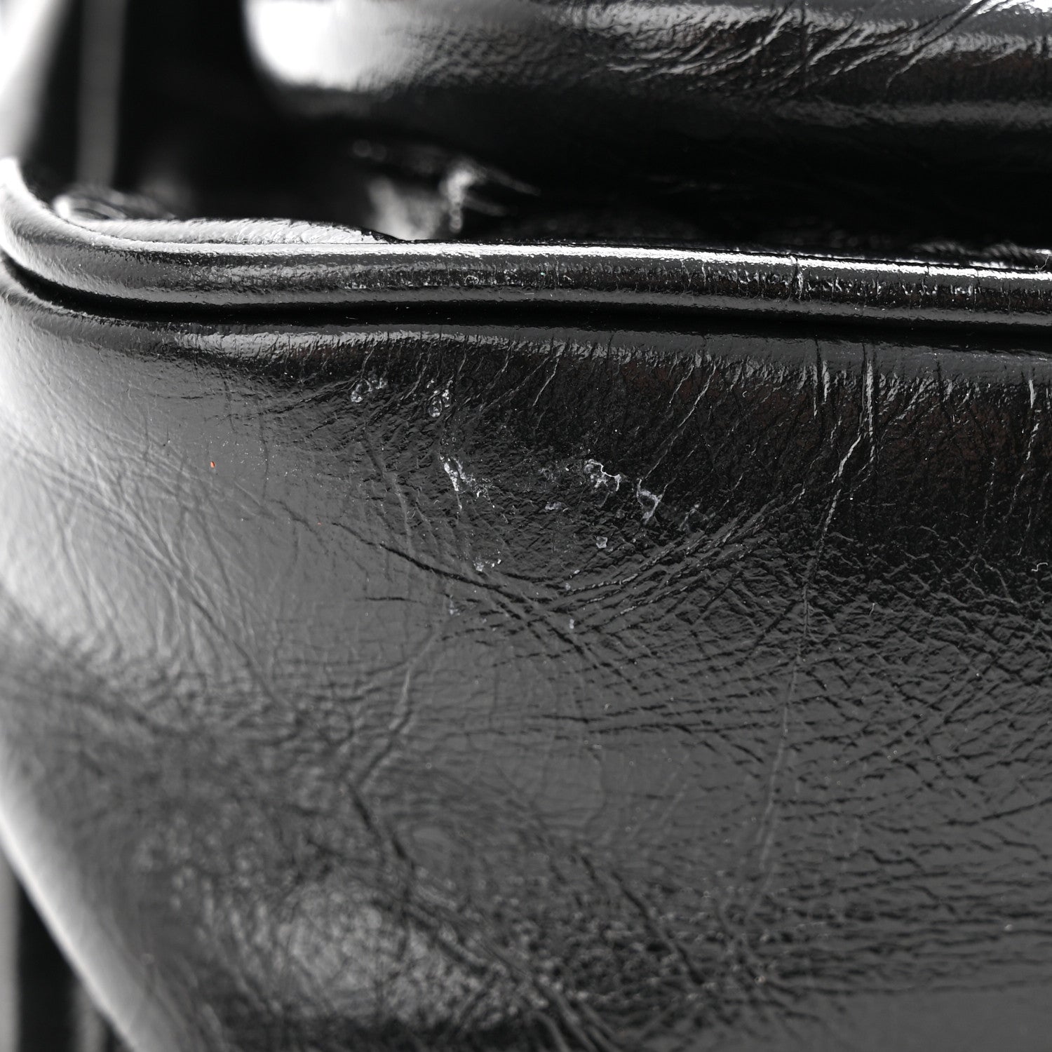 Saint Laurent Crinkled Calfskin Matelasse Monogram Baby Niki Chain Satchel Black 11 of 11