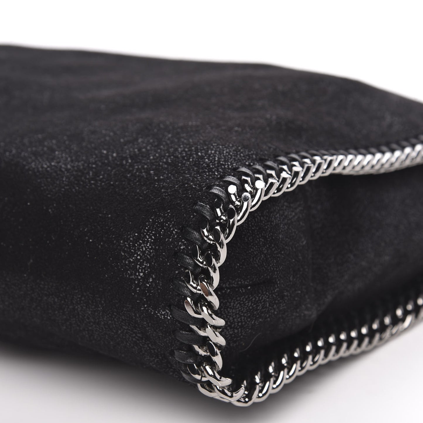 Shaggy Deer Small Falabella Fold Over Tote Black