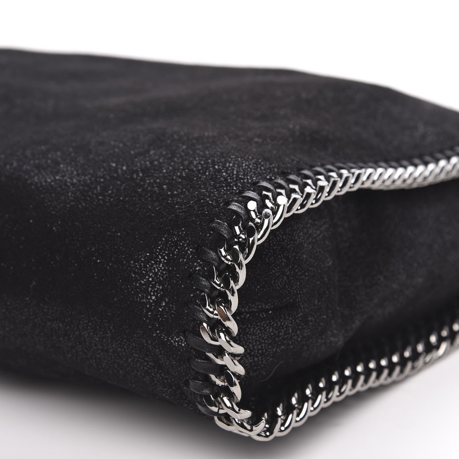 Stella McCartney Shaggy Deer Small Falabella Fold Over Tote Black 9 of 9