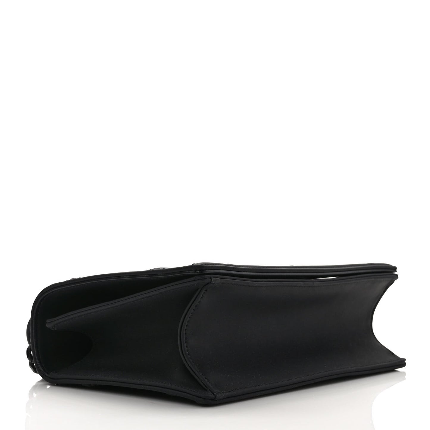 Ultra Matte Calfskin Studded Diorama Wallet on Chain Pouch Black