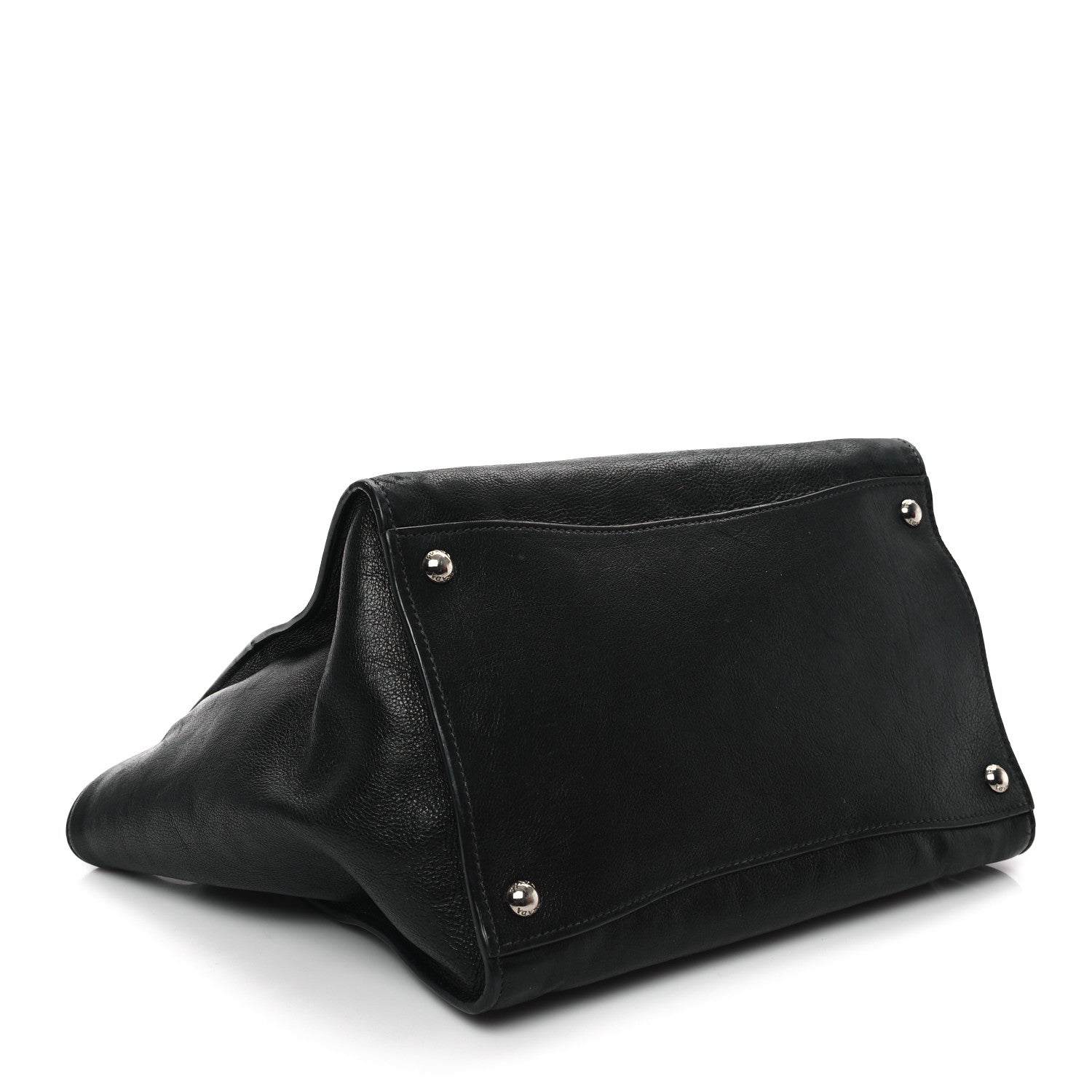Prada Glace Calf Twin Pocket Tote Black 4 of 12