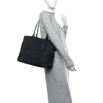 Prada Nylon New Vela Studded Black 2 of 18