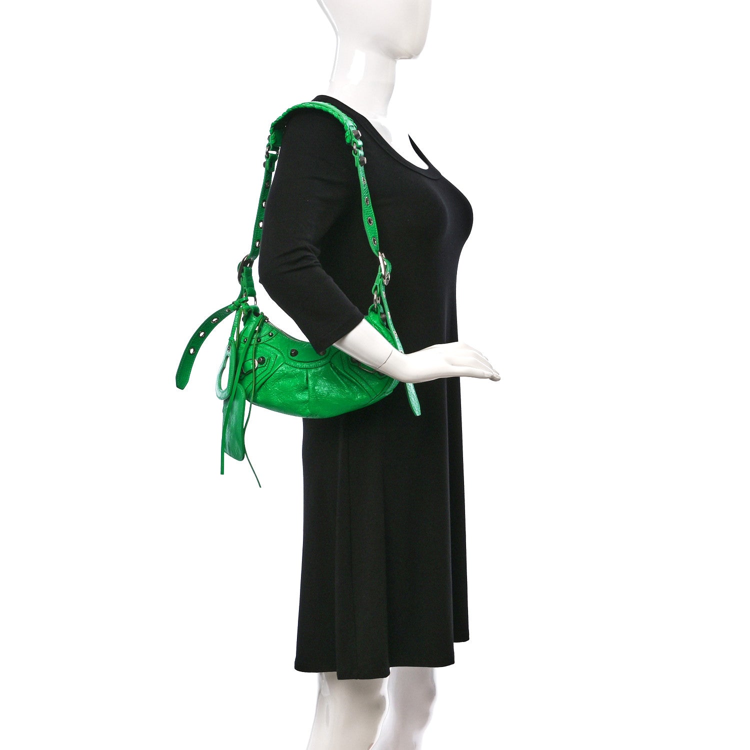 Balenciaga Agneau Arena Le Cagole Shoulder Bag XS Vivid Green 2 of 9