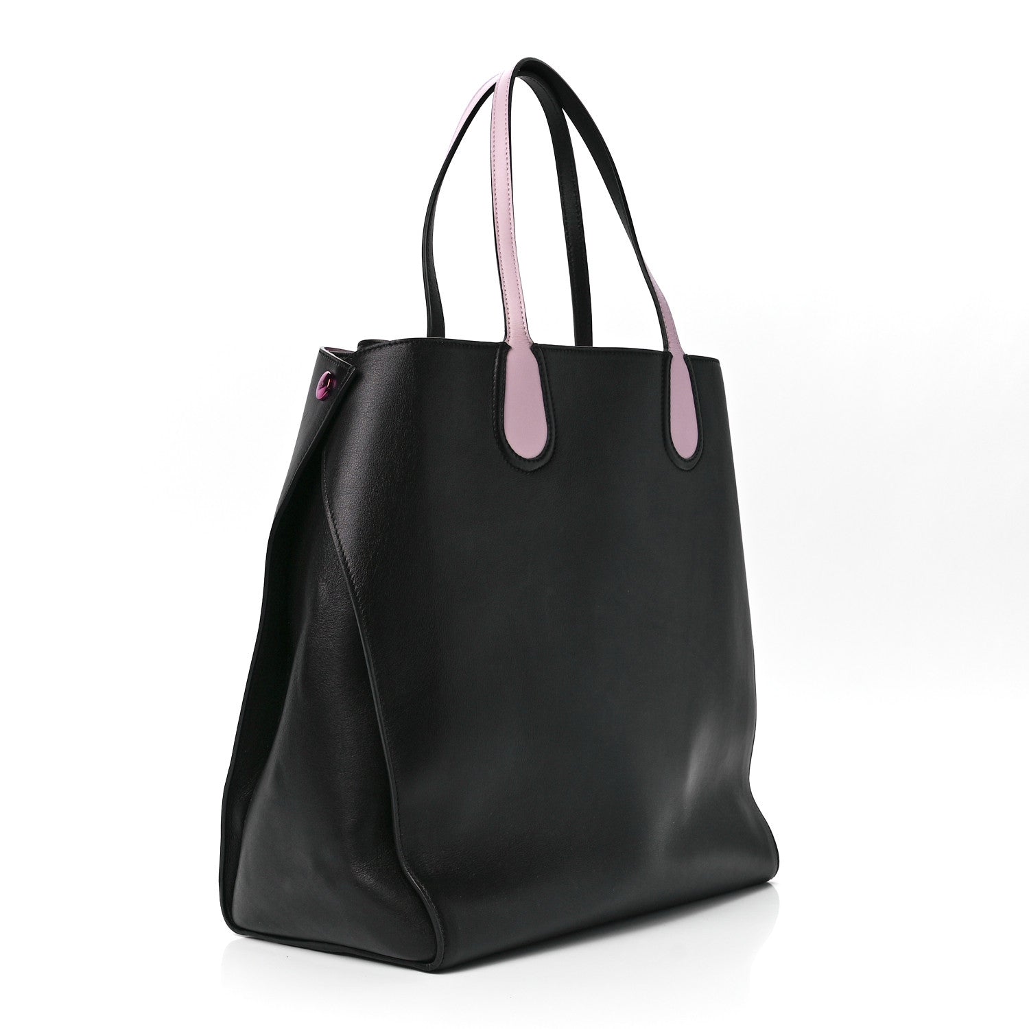 Christian Dior Calfskin Small Addict Shopping Tote Black Pink 3 of 11