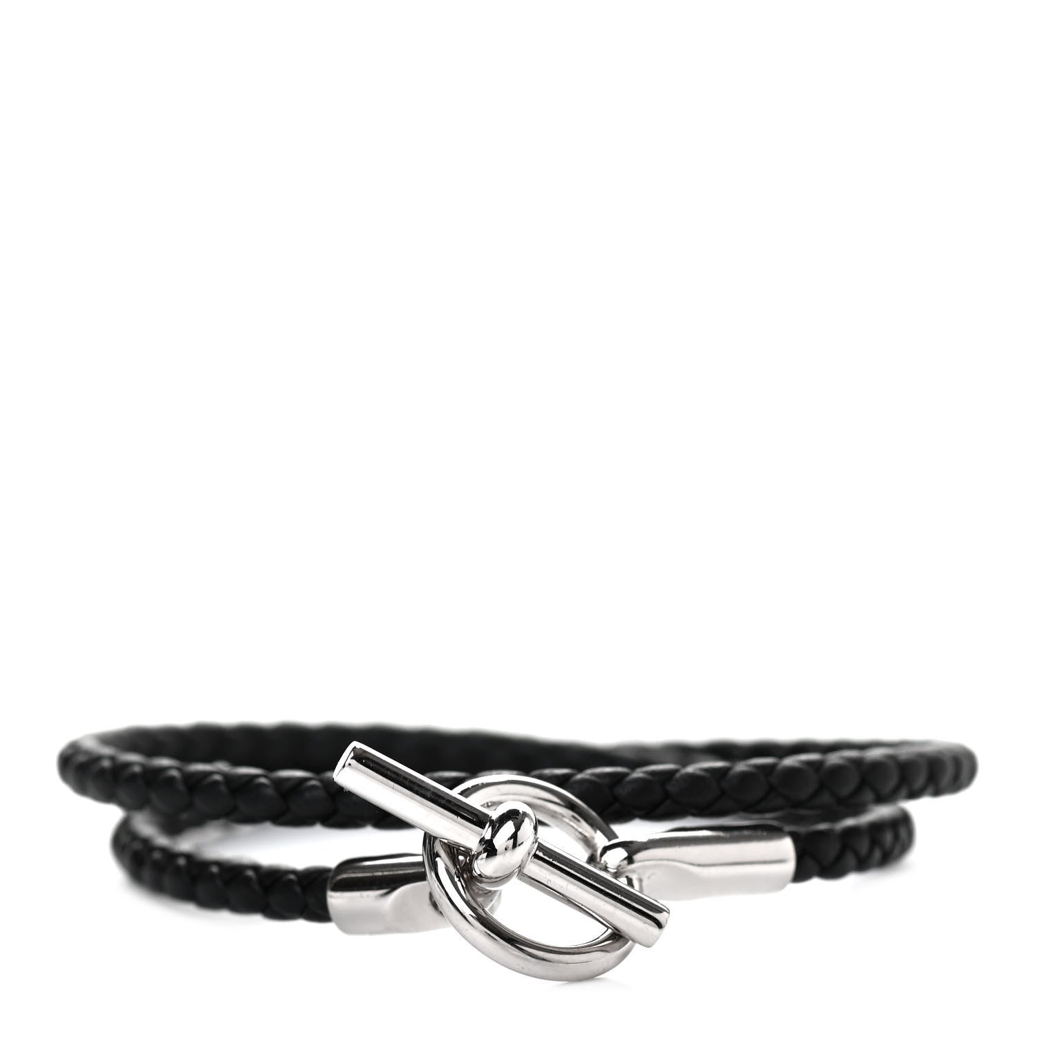 Hermes Swift Double Tour Glenan Bracelet T2 Black 1 of 5