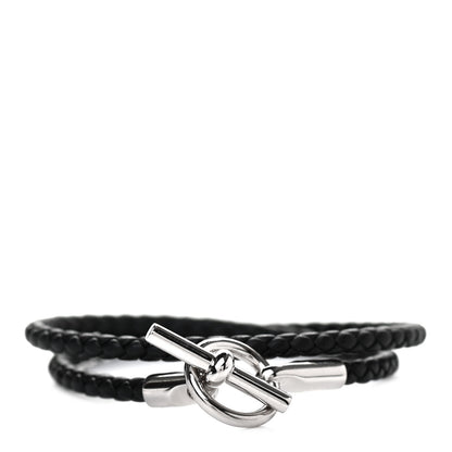 Hermes Swift Double Tour Glenan Bracelet T2 Black 1 of 5