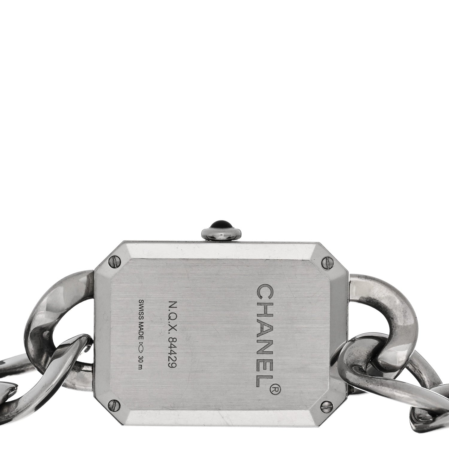 Chanel Stainless Steel Diamond Bezel 20mm Chain Premiere Quartz Watch Black 4 of 5