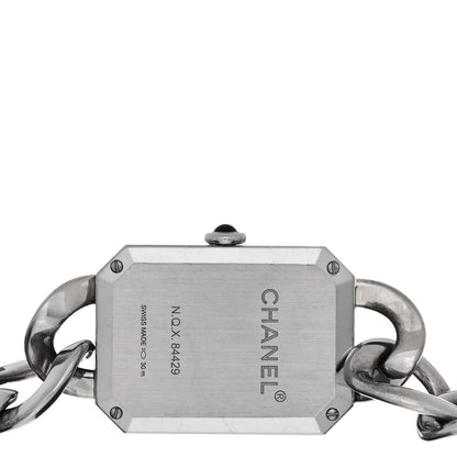 Chanel Stainless Steel Diamond Bezel 20mm Chain Premiere Quartz Watch Black 4 of 5