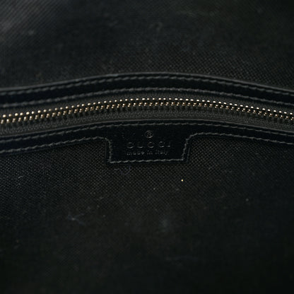 Gucci GG Supremem Monogram Tiger Face Textured Dollar Calfskin Large Retro Interlocking G Duffle Bag Black Multicolor 5 of 9