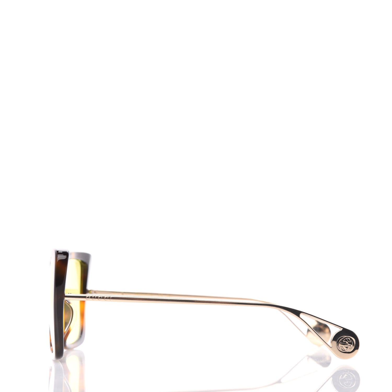 Gucci Acetate Oversize Square Frame GG0435S Sunglasses Havana 3 of 7