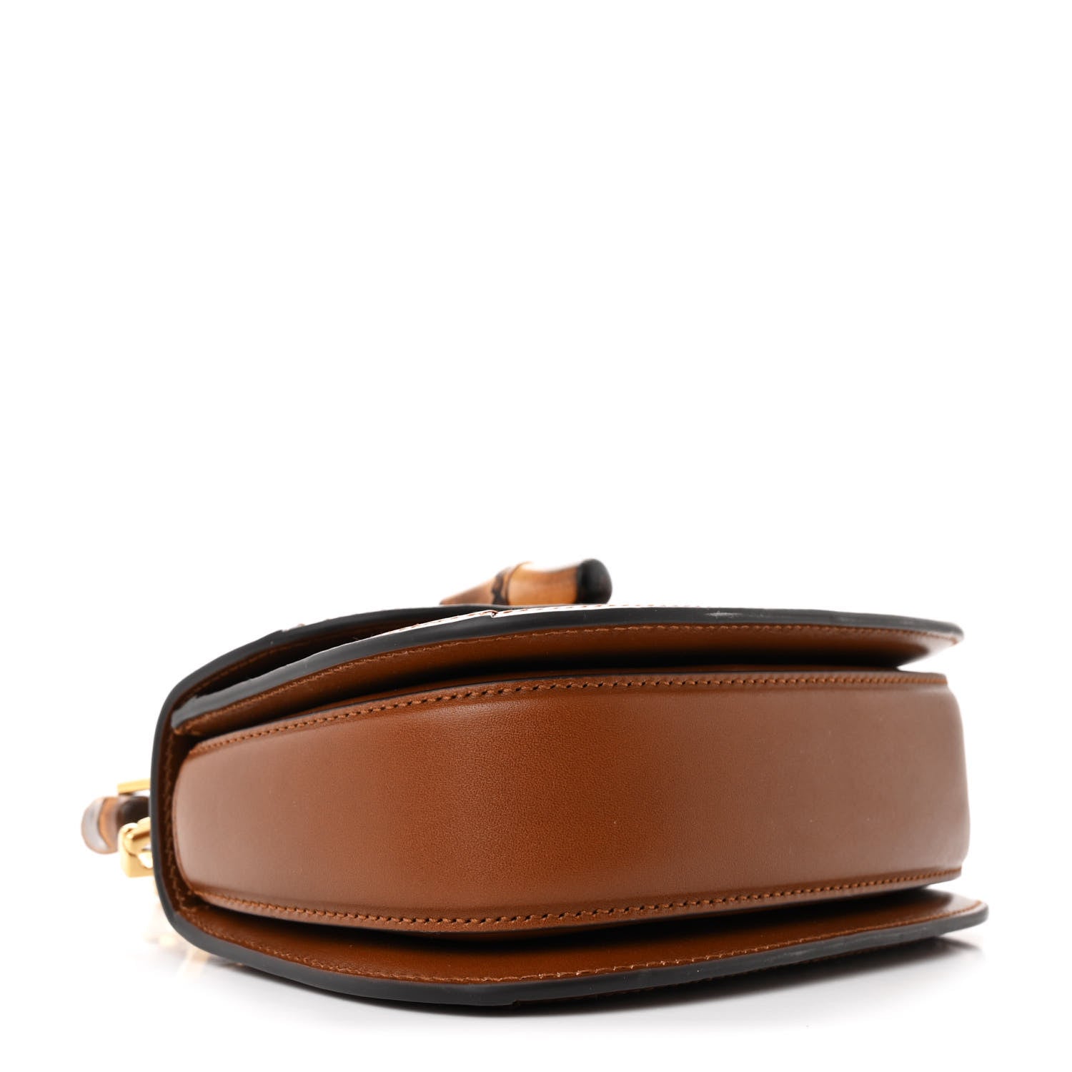 Gucci New Canvas Charisma Calfskin Crystal GG Monogram Small Bamboo 1947 Top Handle Bag Camel Ebony 4 of 11
