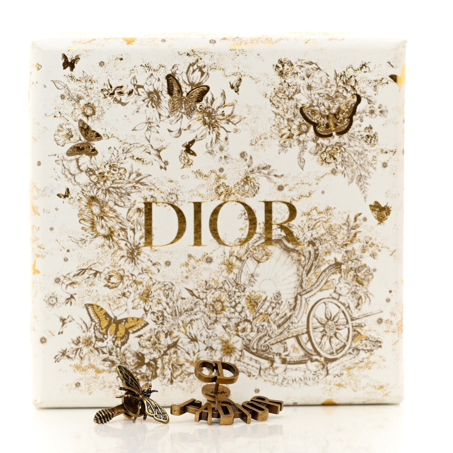 Christian Dior Metal J'Adior Earrings Aged Gold 5 of 5