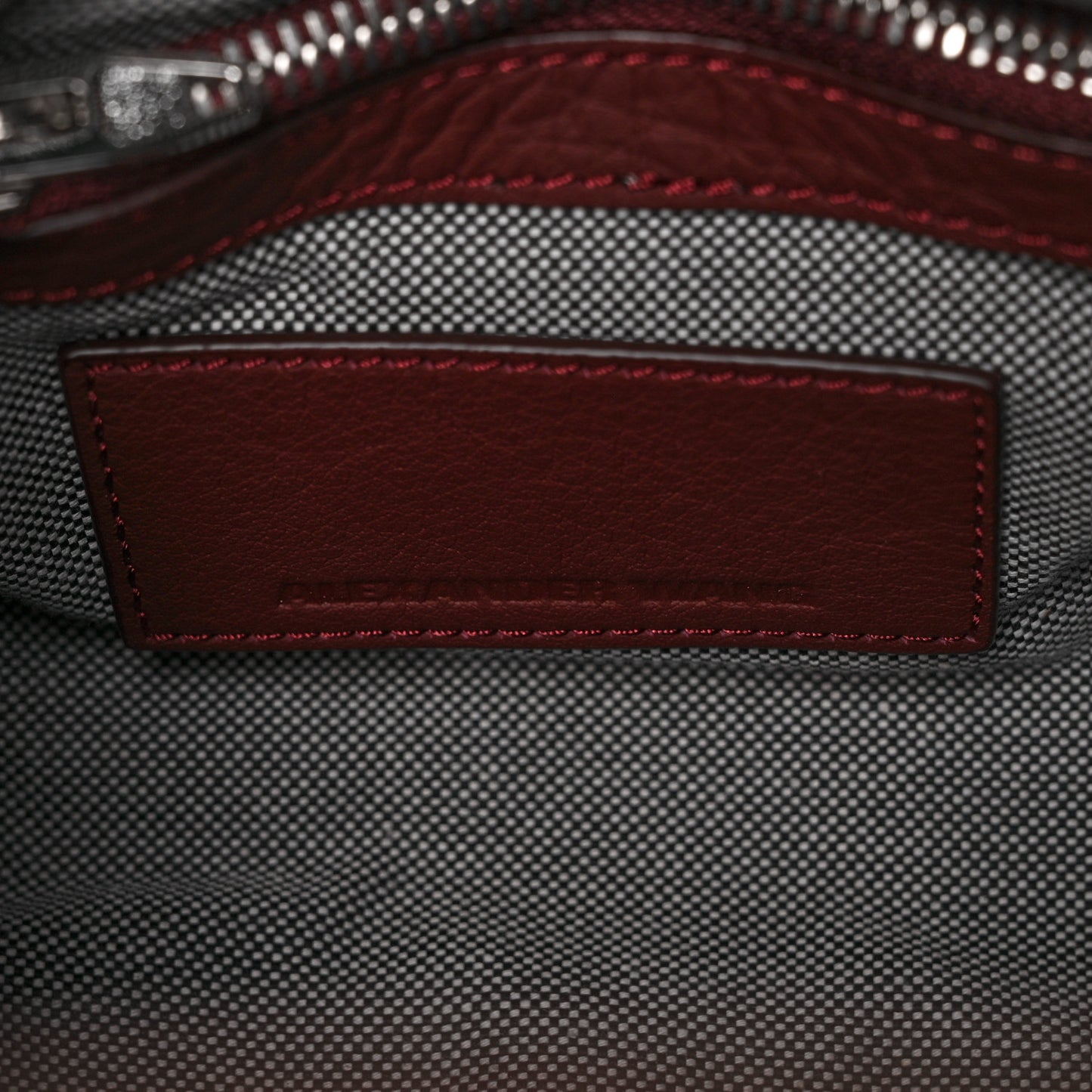 Calfskin Studded Mini Rockie Matte Beet Rodium Hardware