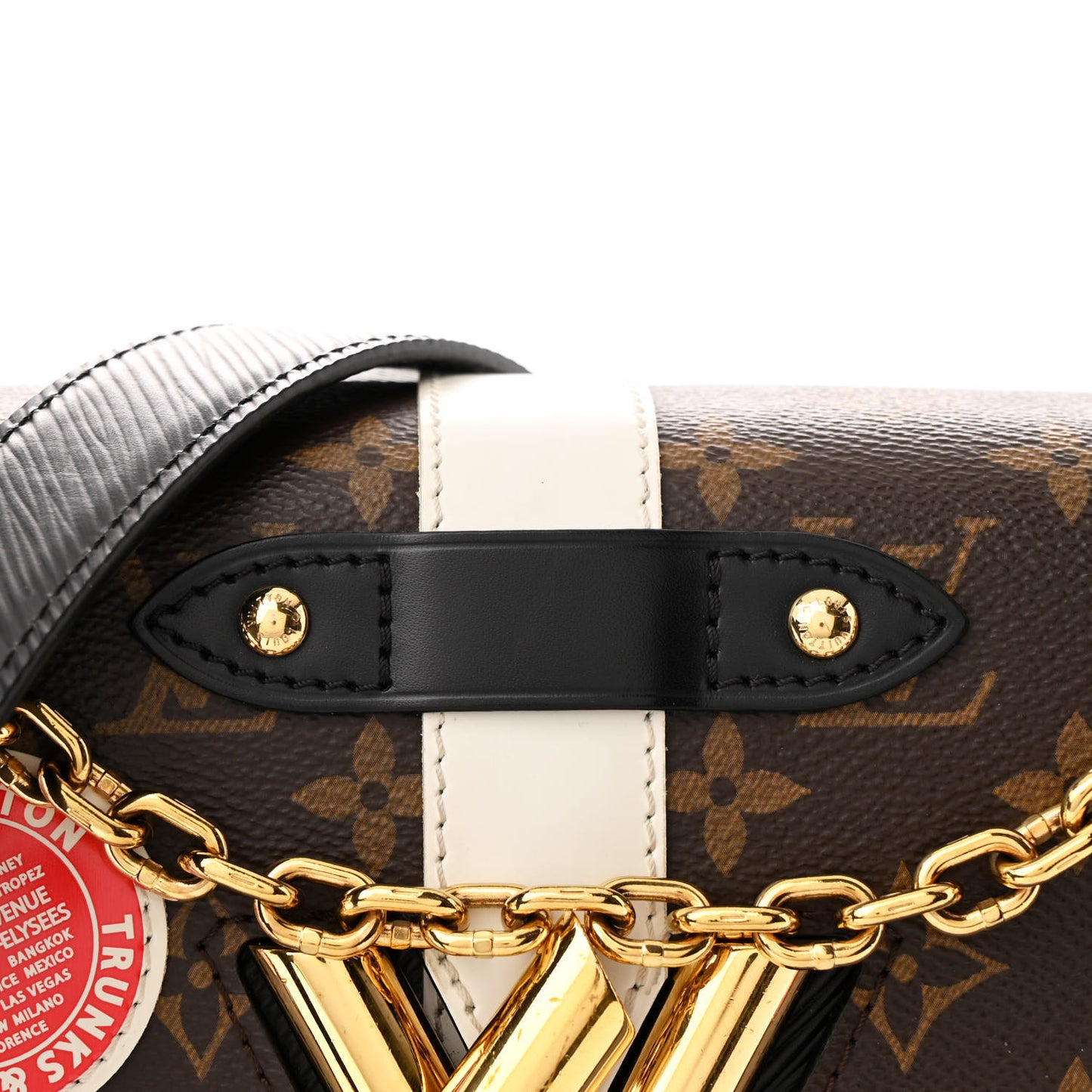 Epi Monogram Complice Trunks and Bags Twist Shoulder Bag MM Black