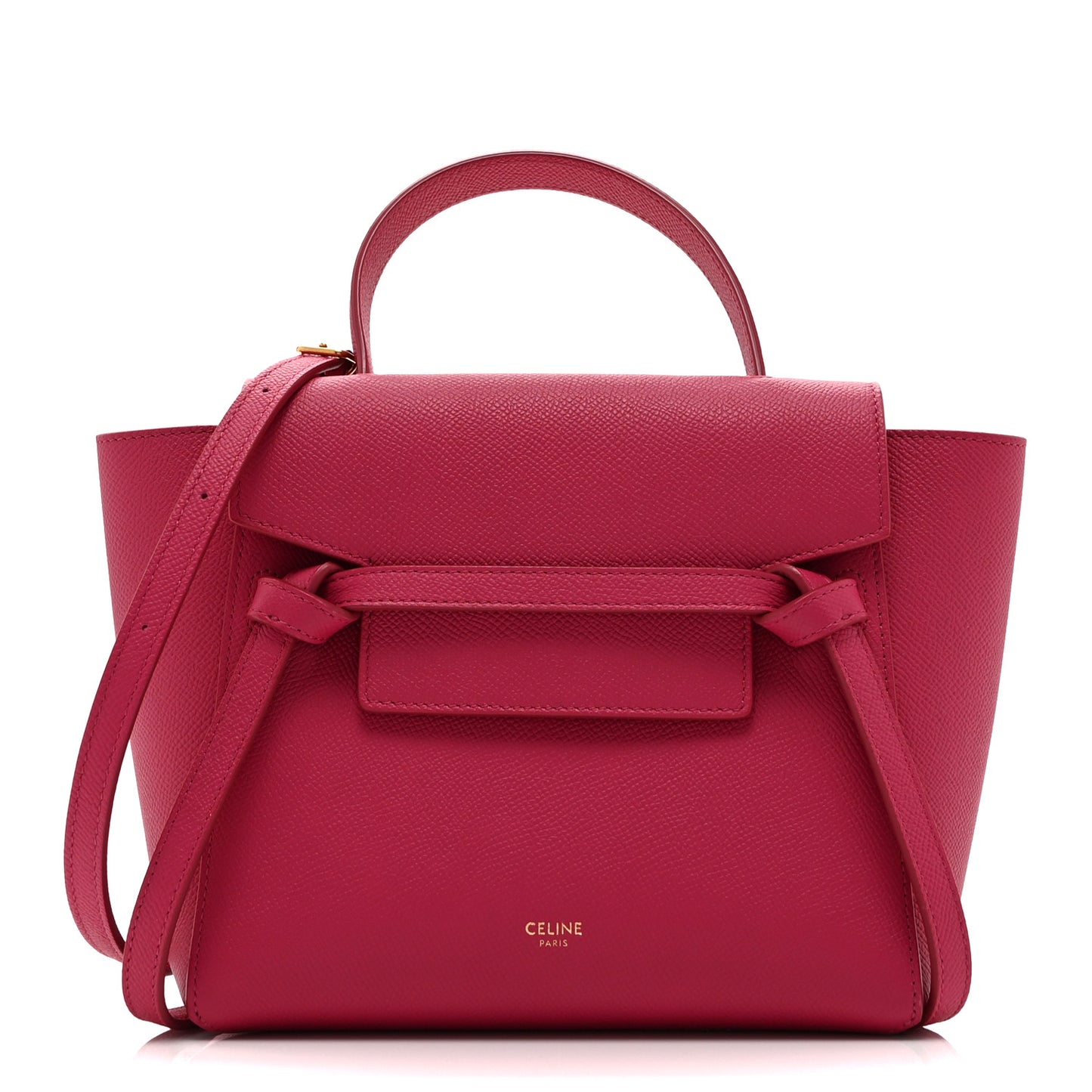 Grained Calfskin Nano Belt Bag Raspberry