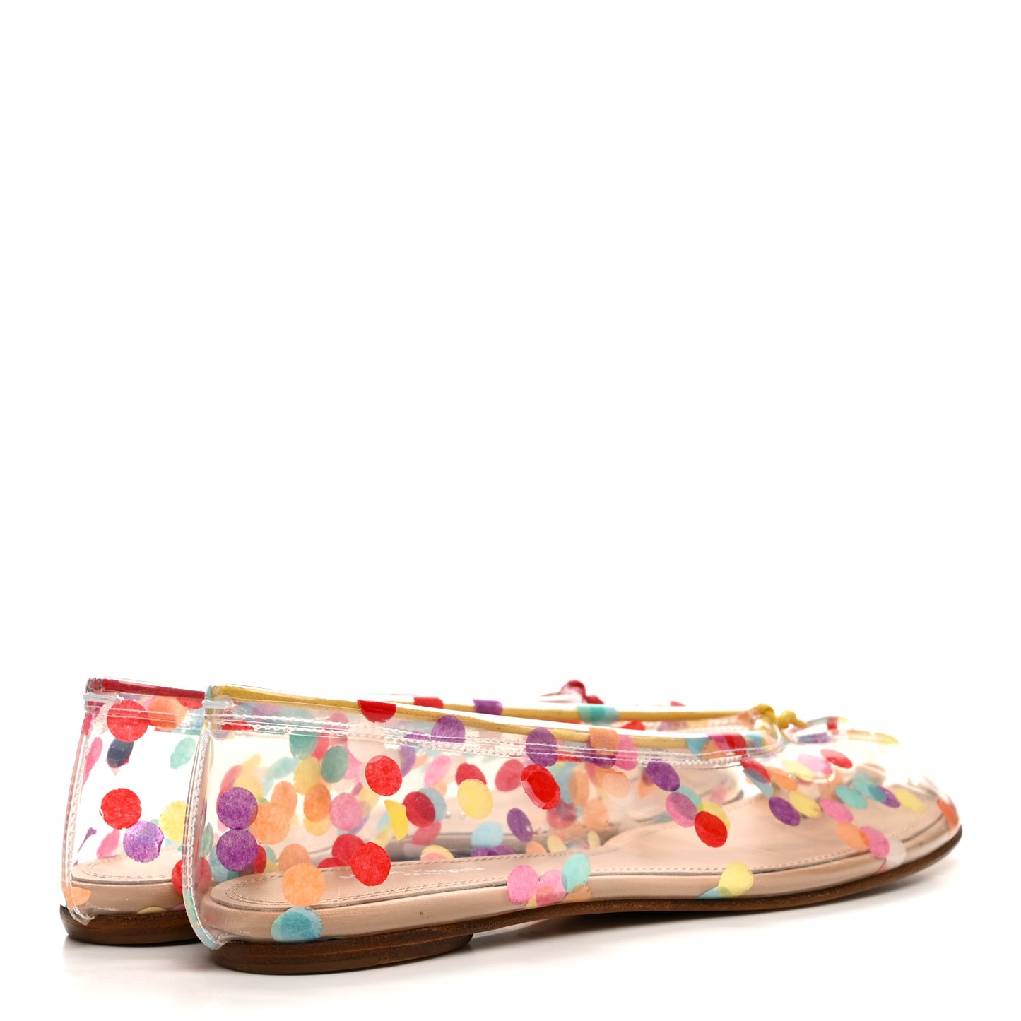 PVC Confetti Printed Tabi New Ballerina Flats 38 Multicolor