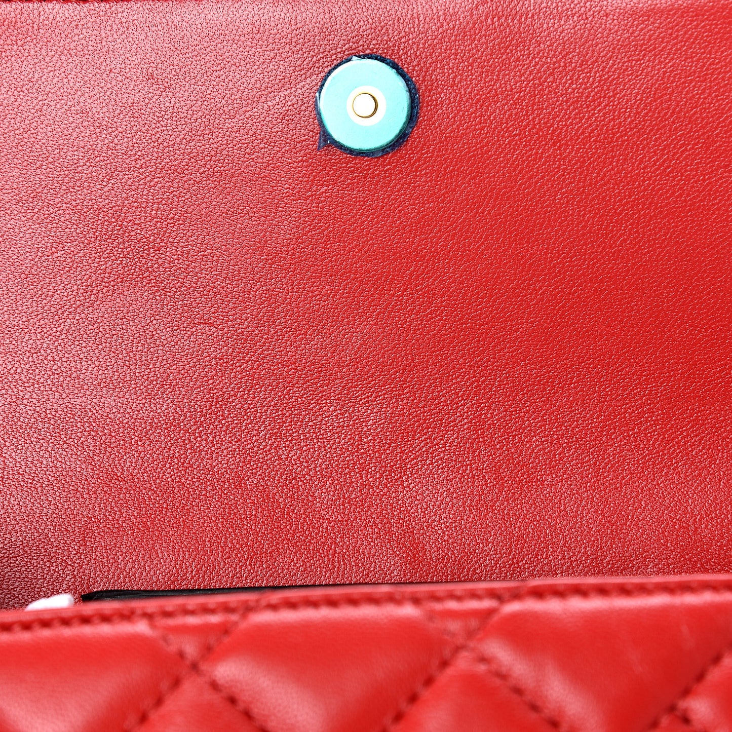 Nappa Quilted Trapuntata Tribute Wallet Chain Crossbody Rosso
