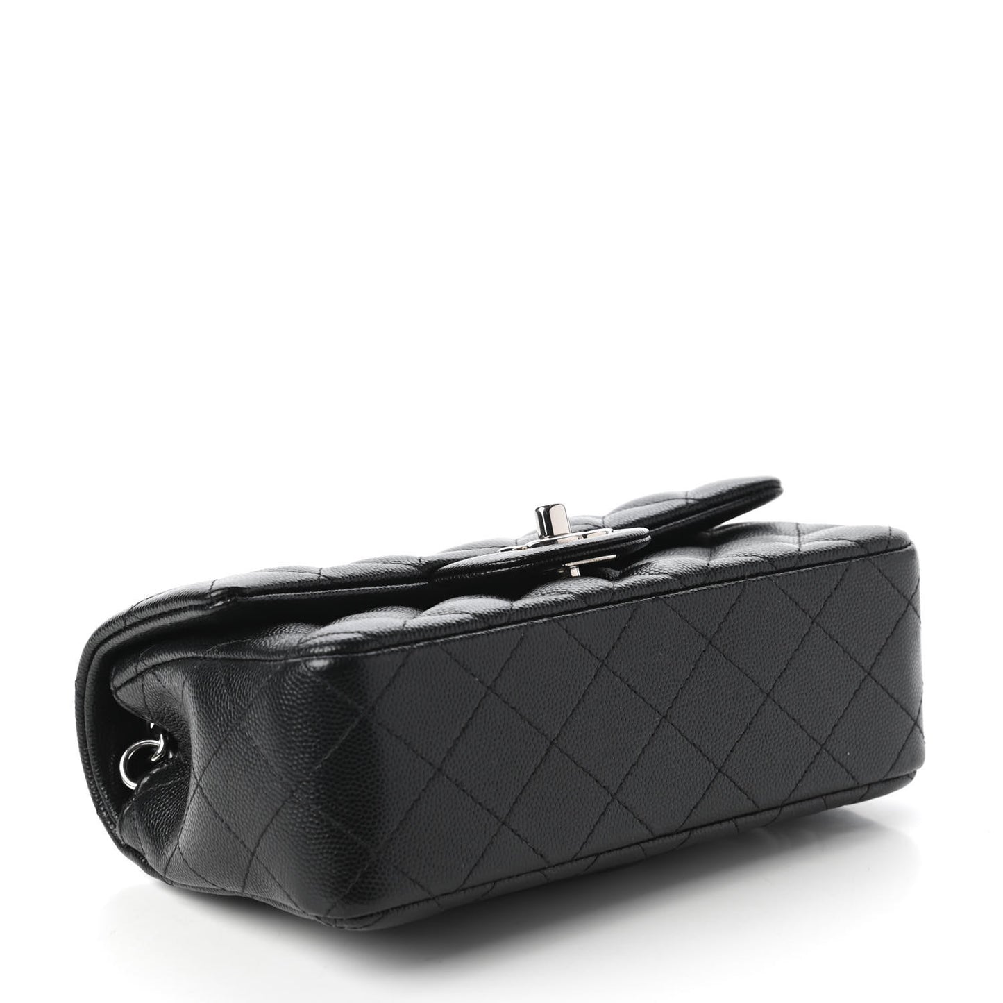 Caviar Quilted Mini Rectangular Flap Black