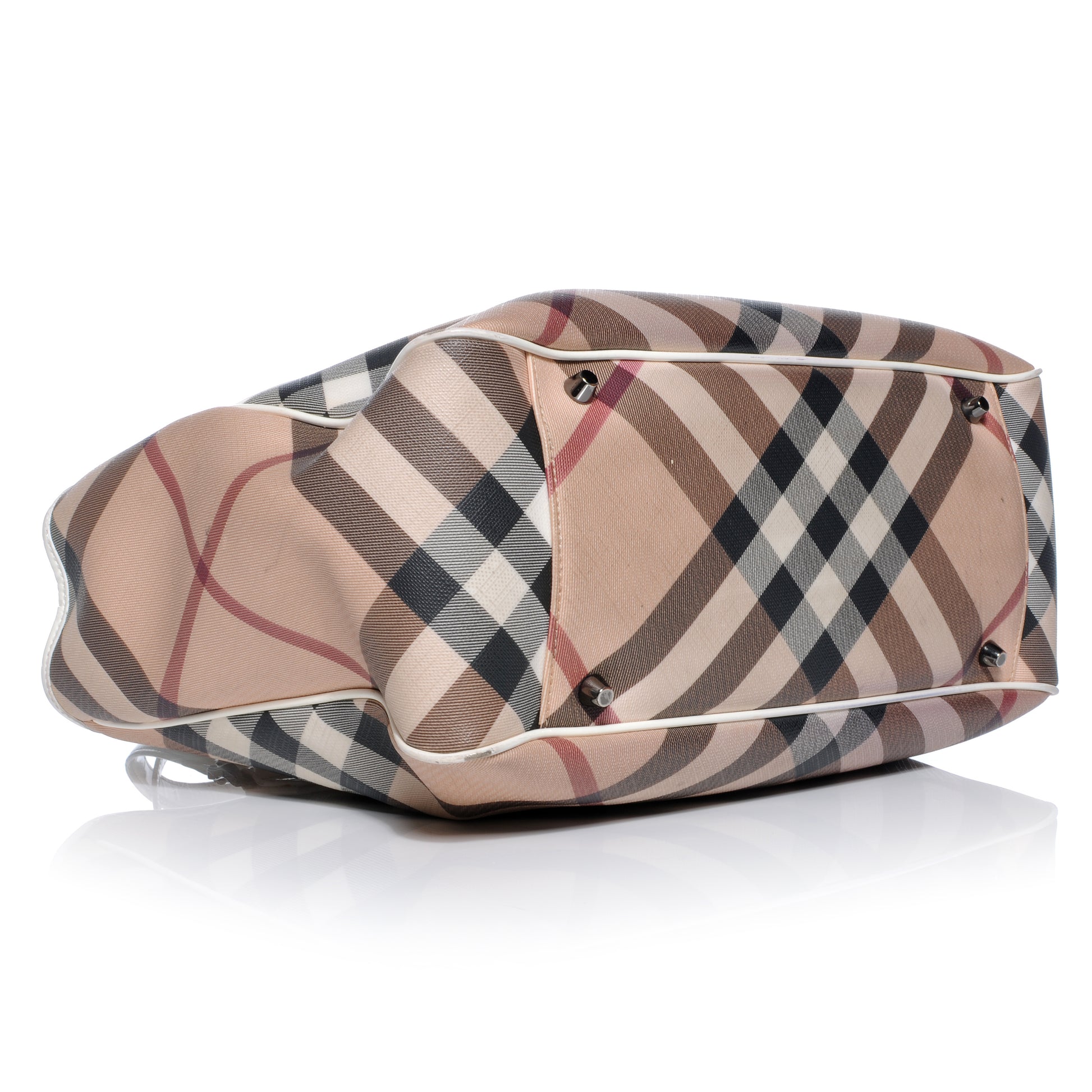 Burberry Nova Check Tote White 4 of 9