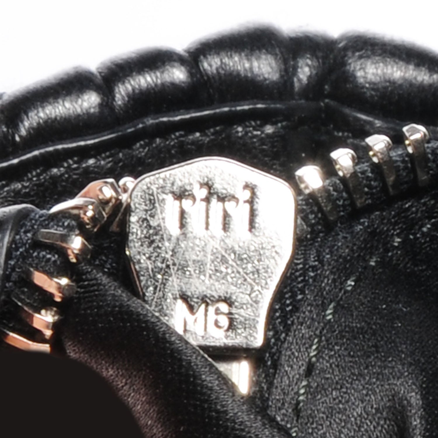 Miu Miu Matelasse Leather Swarovski Crystal Tote Black 8 of 9