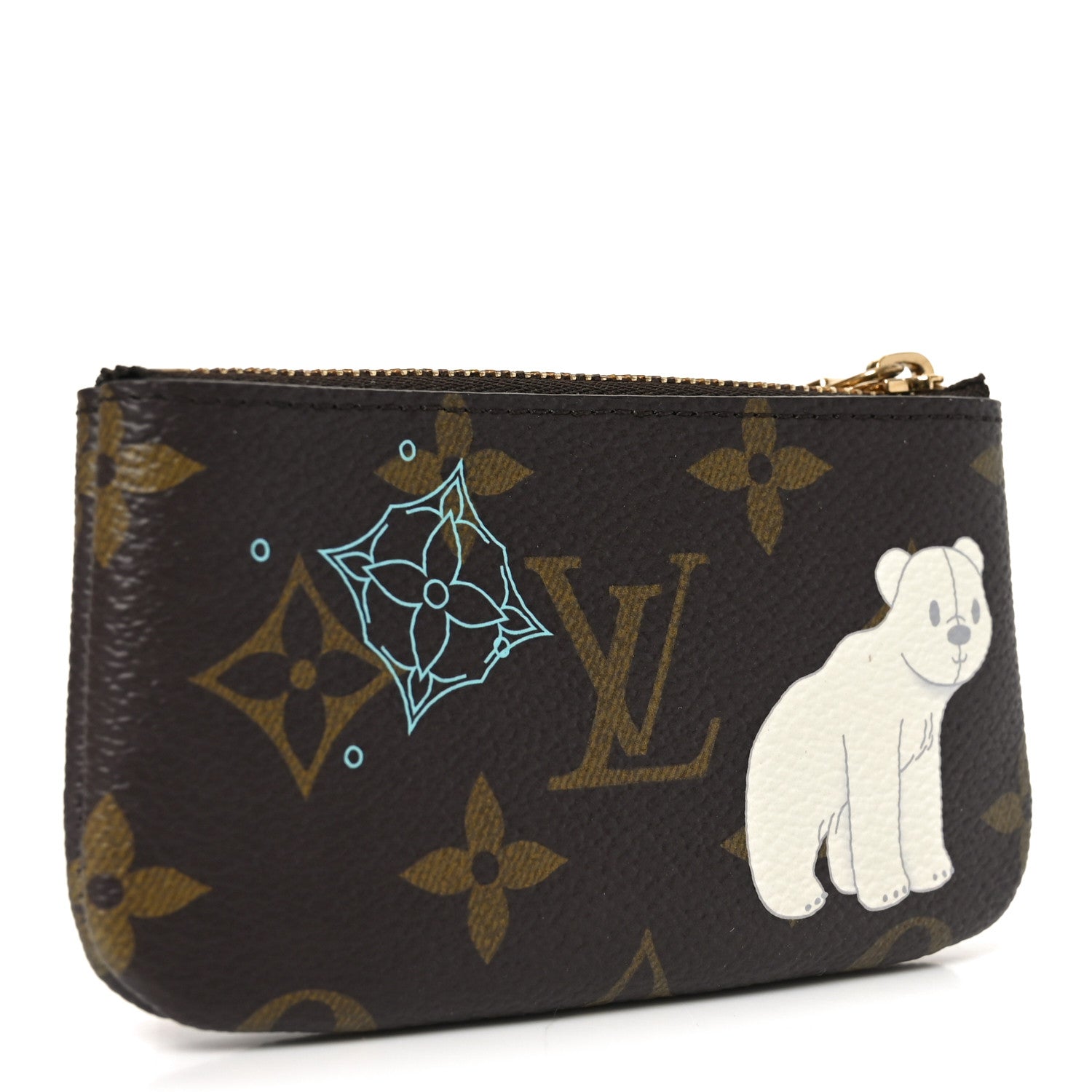 Louis Vuitton Monogram 2025 Christmas Animation Key Pouch Azur Frost 3 of 7