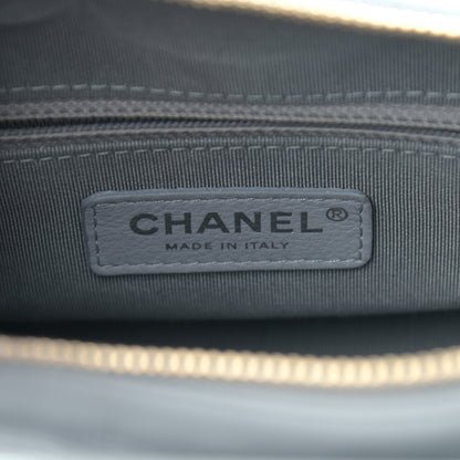 Chanel Aged Calfskin Quilted Small Gabrielle Hobo Light Blue 6 of 11