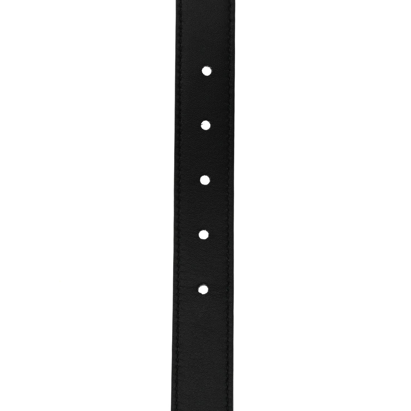 Patent Calfskin Snakeskin Embossed 20mm Cintura Belt 80 32 Black
