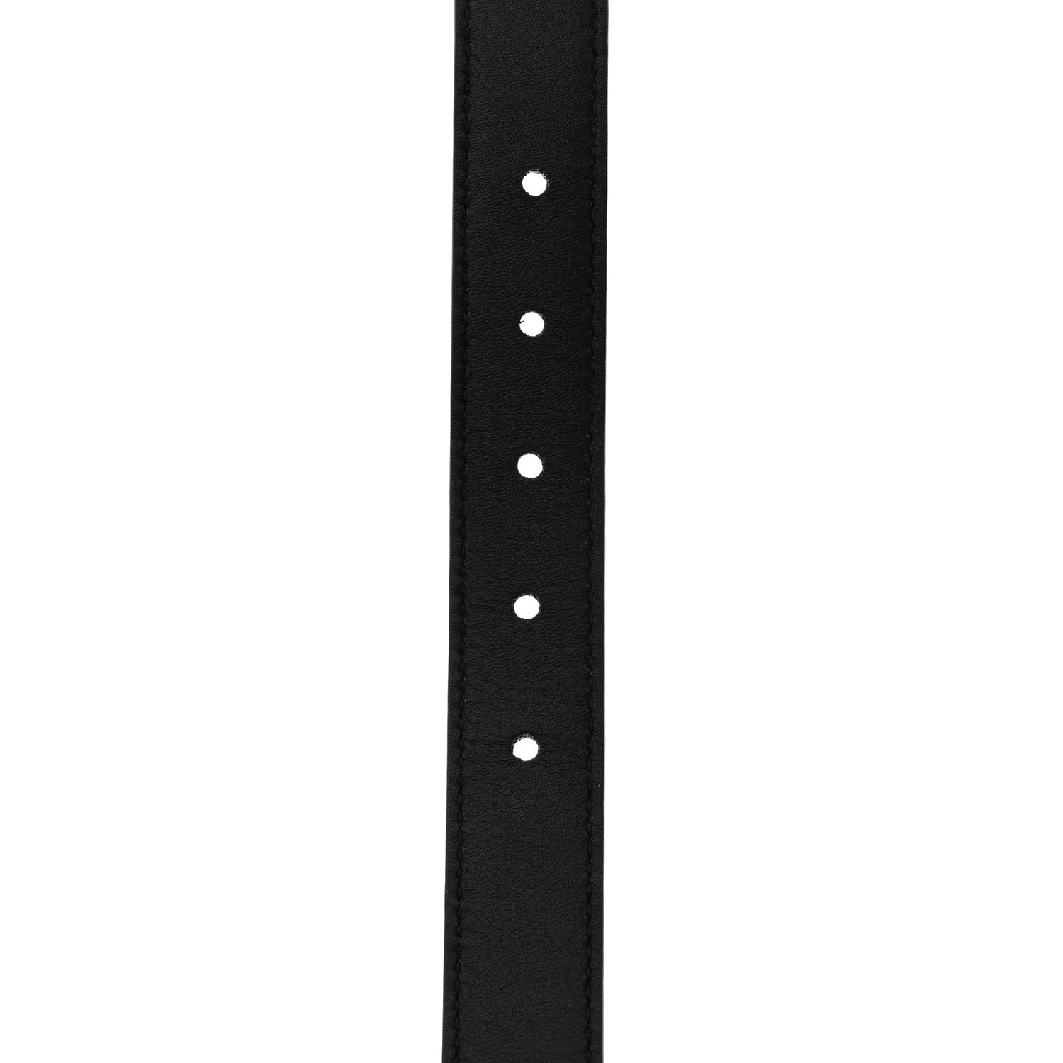Saint Laurent Patent Calfskin Snakeskin Embossed 20mm Cintura Belt 80 32 Black 4 of 6