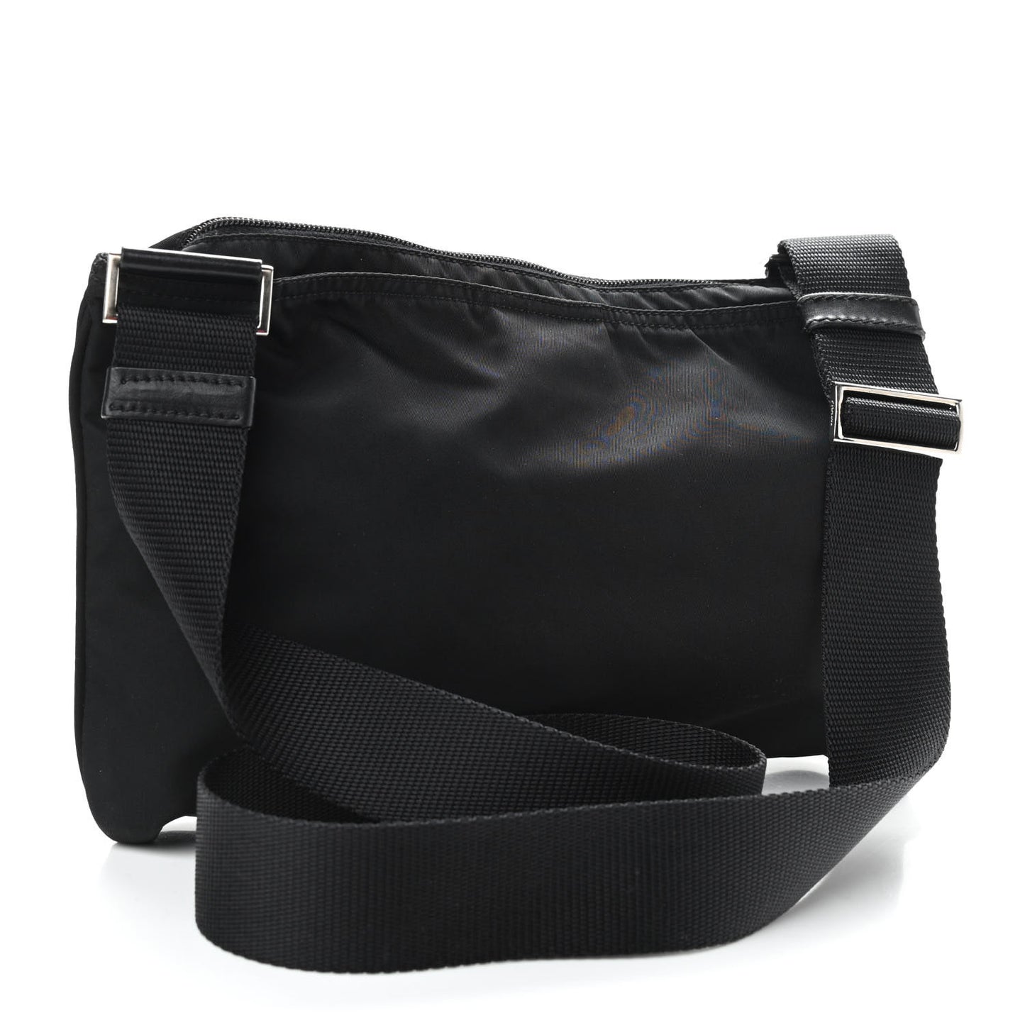 Nylon Messenger Bag Black