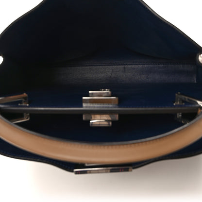 Fendi Vitello Tahiti Burro Large Peekaboo Iconic Essentially Satchel Sand Blueberry 5 of 11