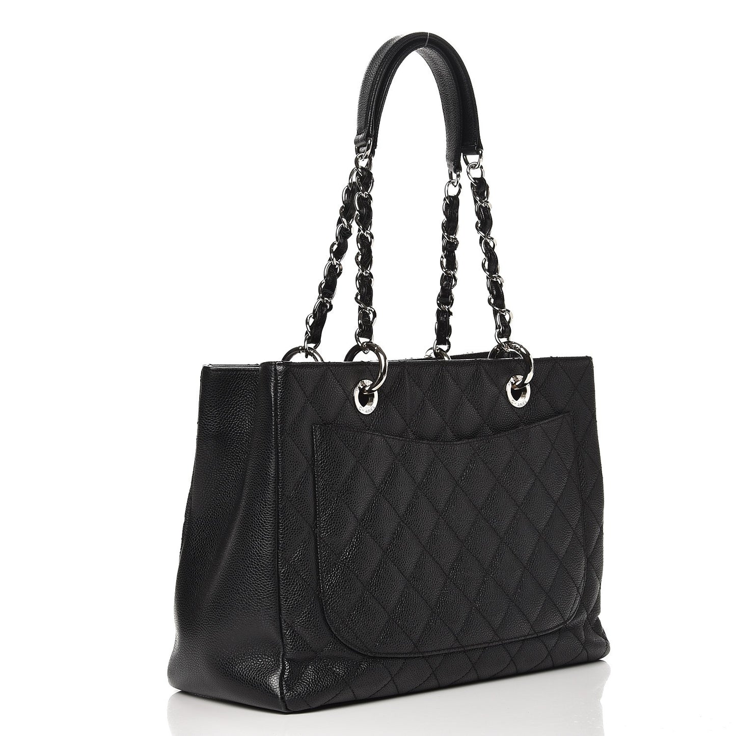 Caviar Quilted Grand Shopping Tote GST Black