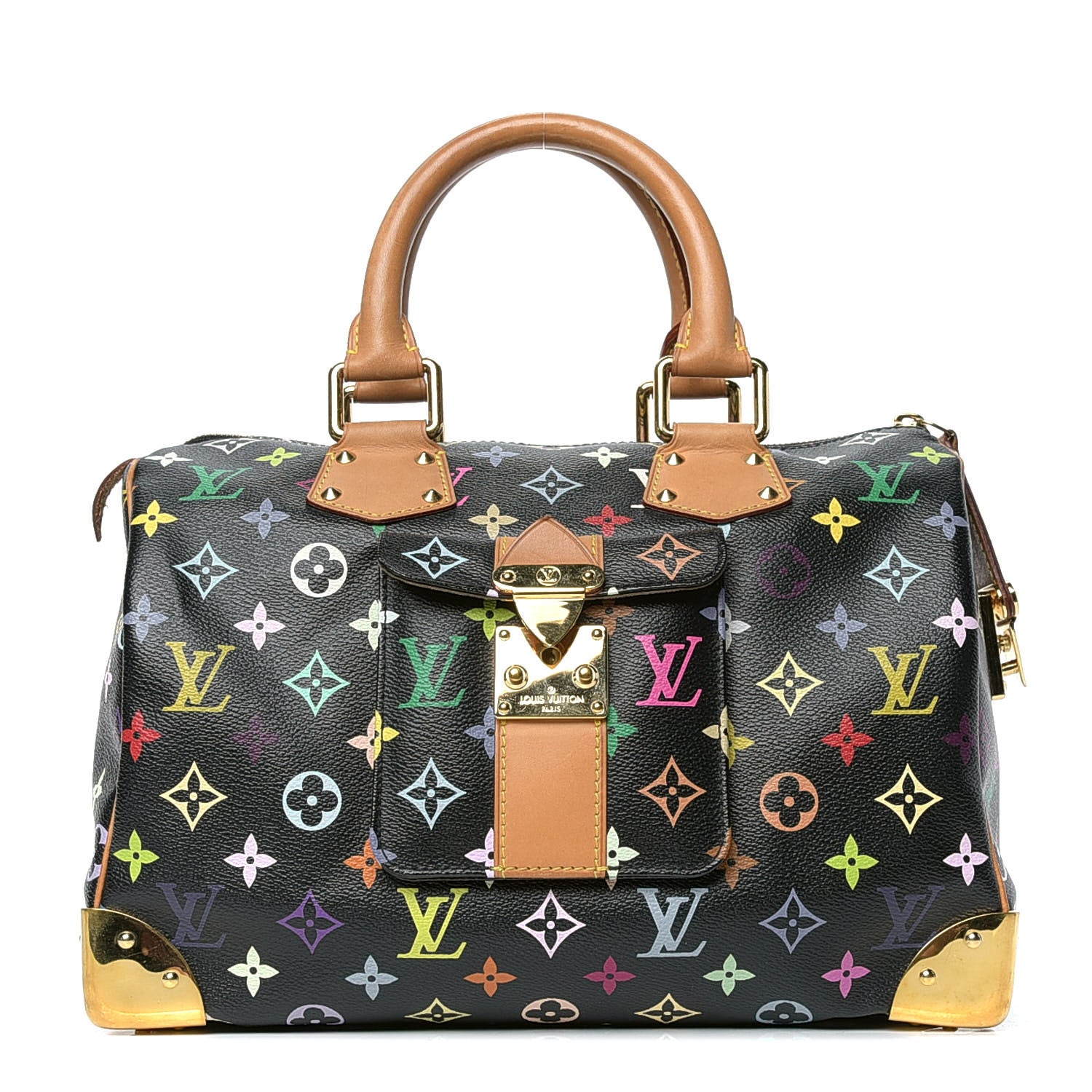 Louis Vuitton Monogram Multicolor Speedy 30 Black 1 of 6
