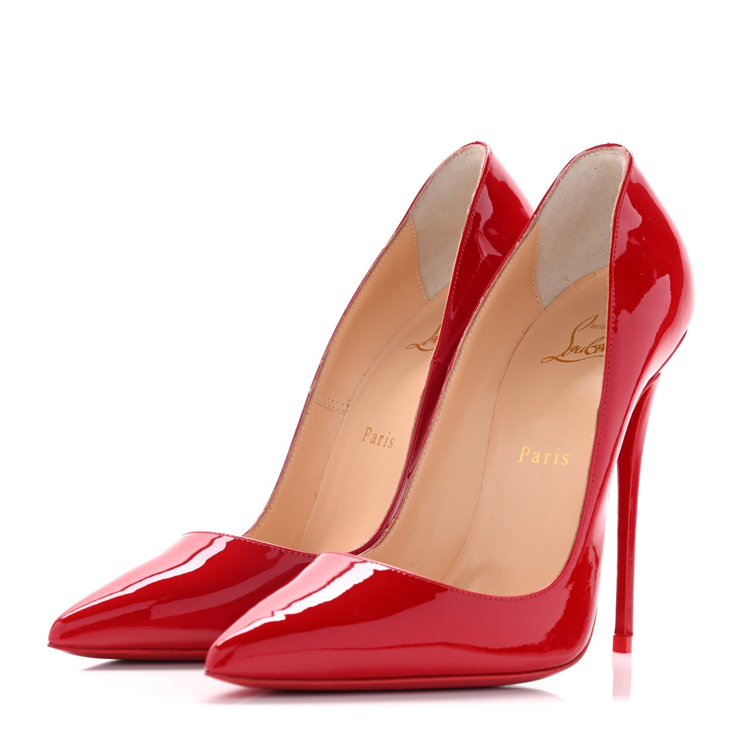 Christian Louboutin Patent So Kate 120 Pumps 38 Red 3 of 13