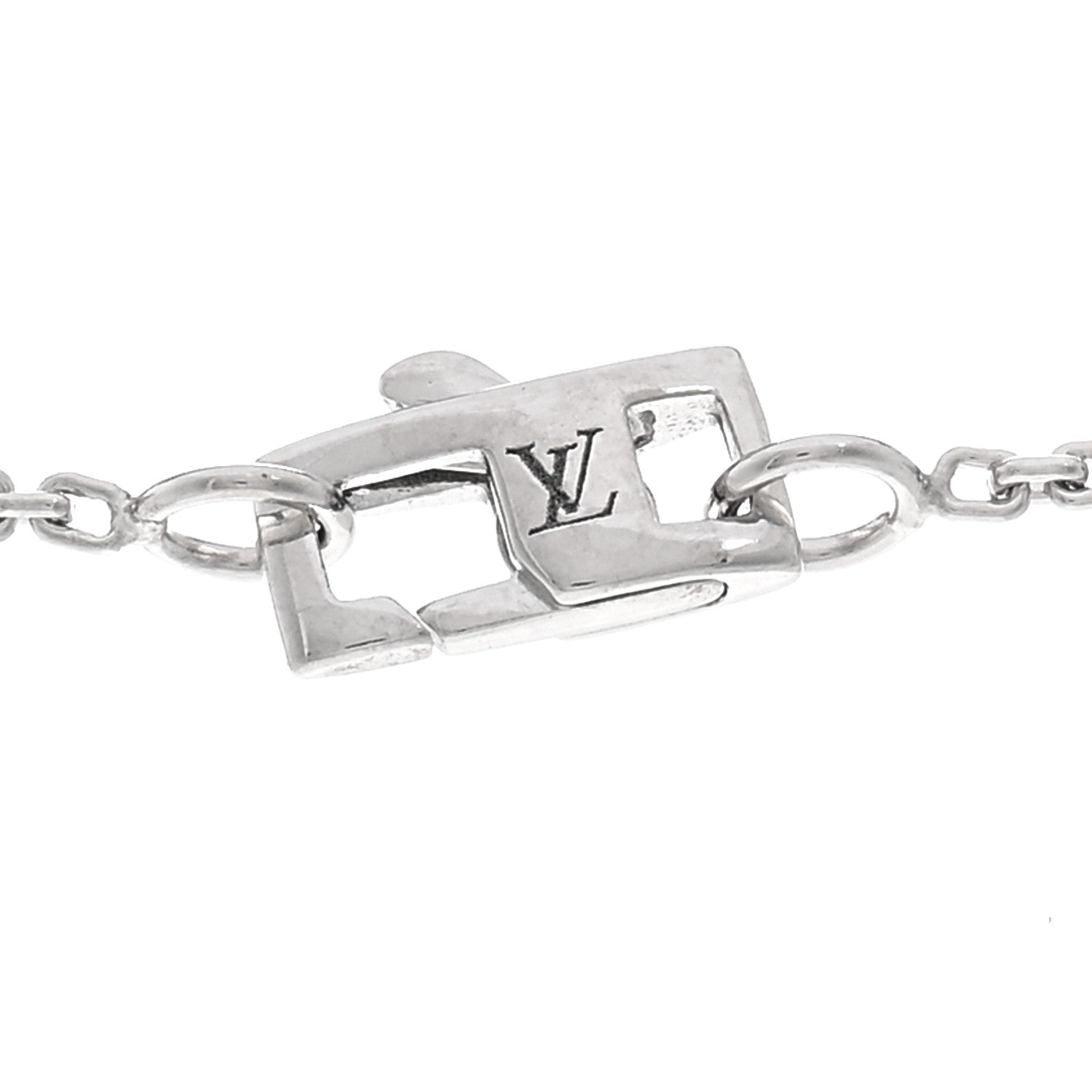 Louis Vuitton 18K White Gold Diamond Blossom BB Pendant Necklace 4 of 6