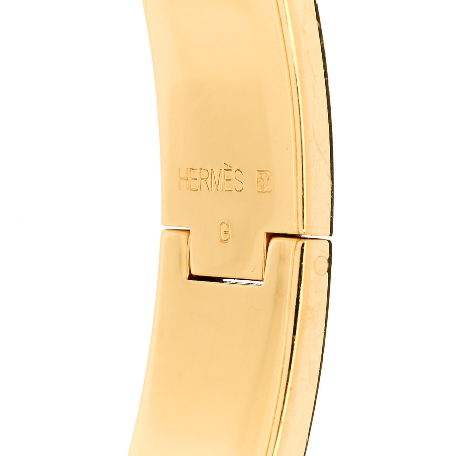Hermes Enamel Narrow Clic Clac H Bracelet GM Orange 4 of 4