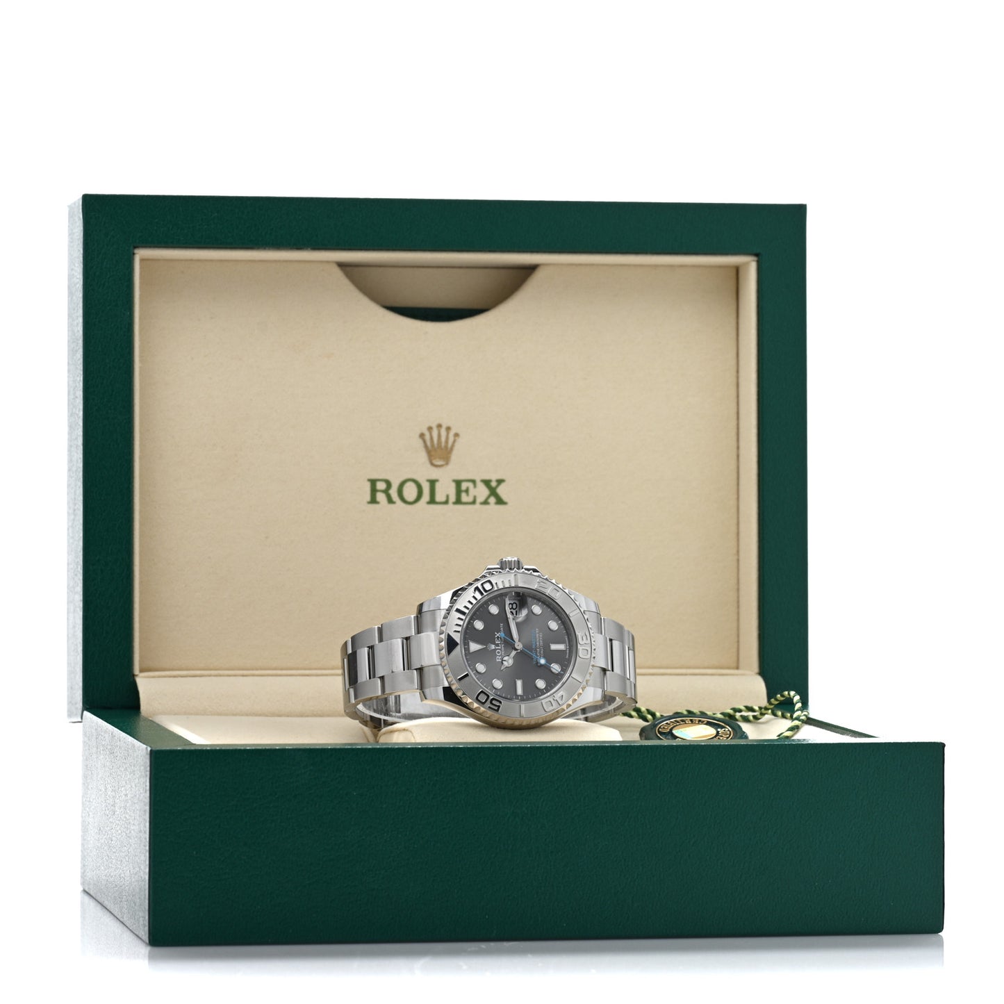 Stainless Steel Platinum 37mm Oyster Perpetual Date Yacht-Master Watch Slate 268622