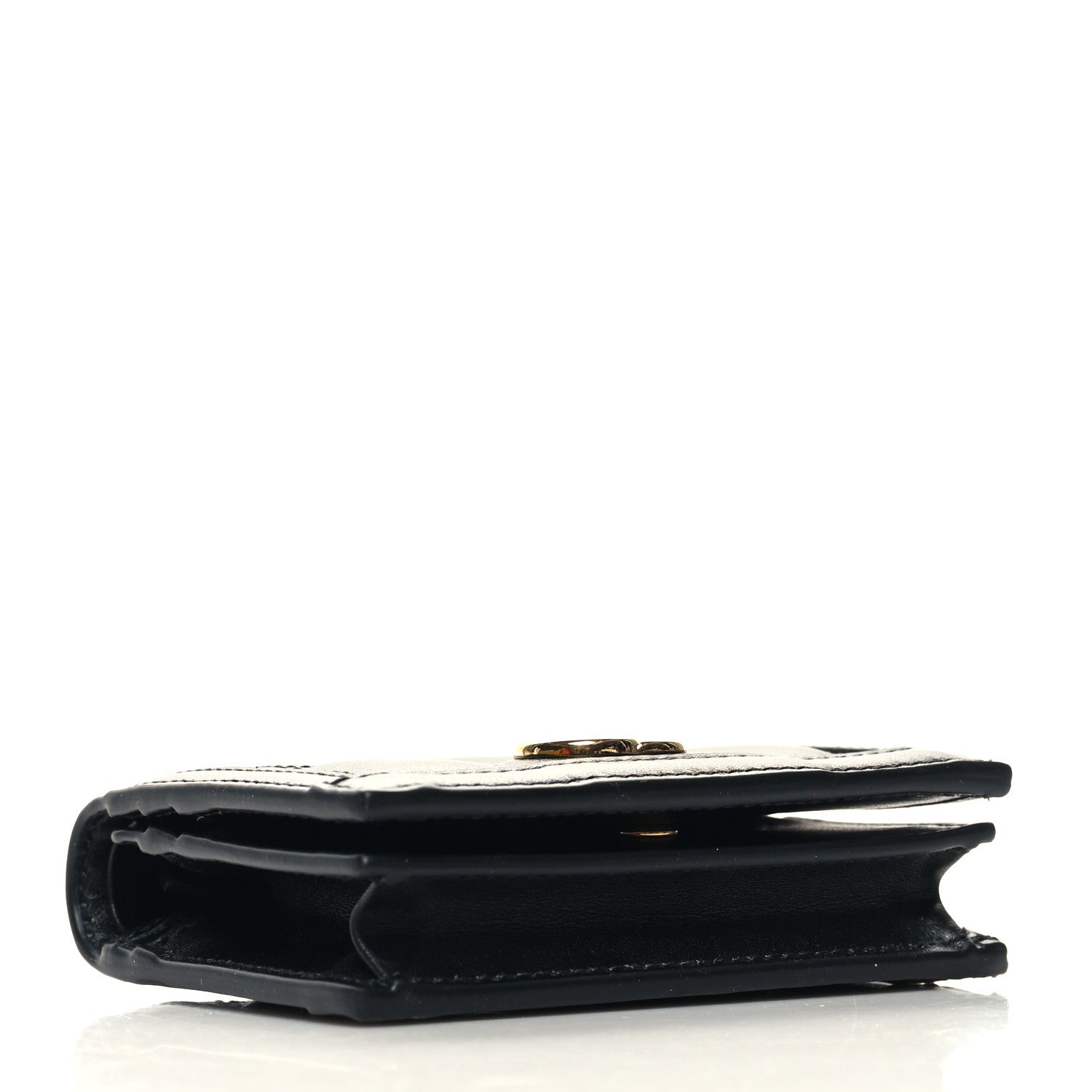 Gucci Calfskin GG Matelasse Card Case Wallet Black 4 of 9