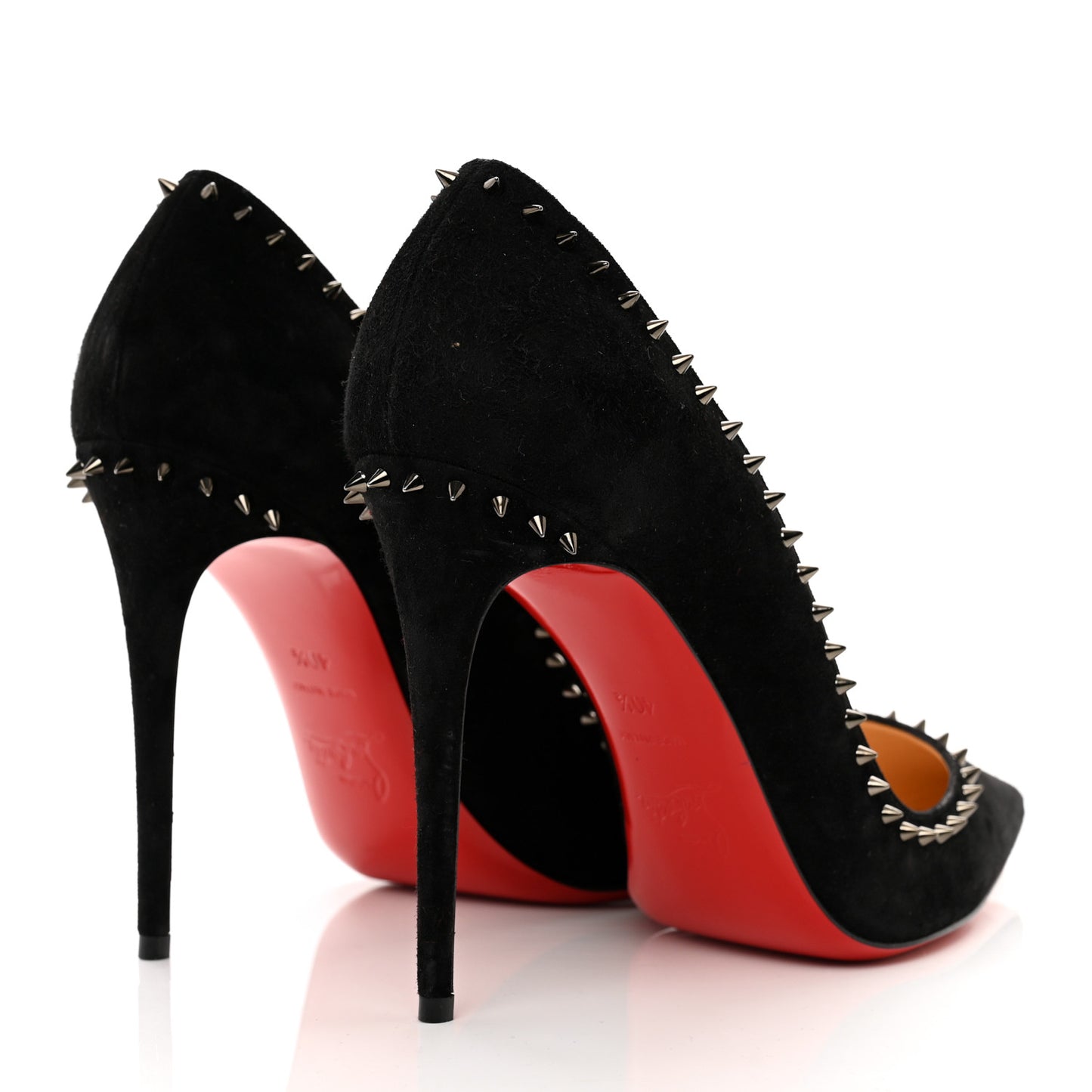 Veau Velours Anjalina 100 Pumps 40.5 Black Gun