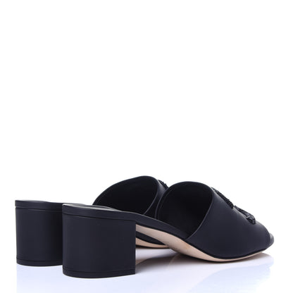 Chanel Lambskin Beaded CC Mule Sandal 38 Black 4 of 12