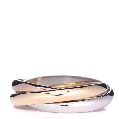 Cartier 18K Pink Yellow White Gold Small Trinity Ring 53 6.25 3 of 6