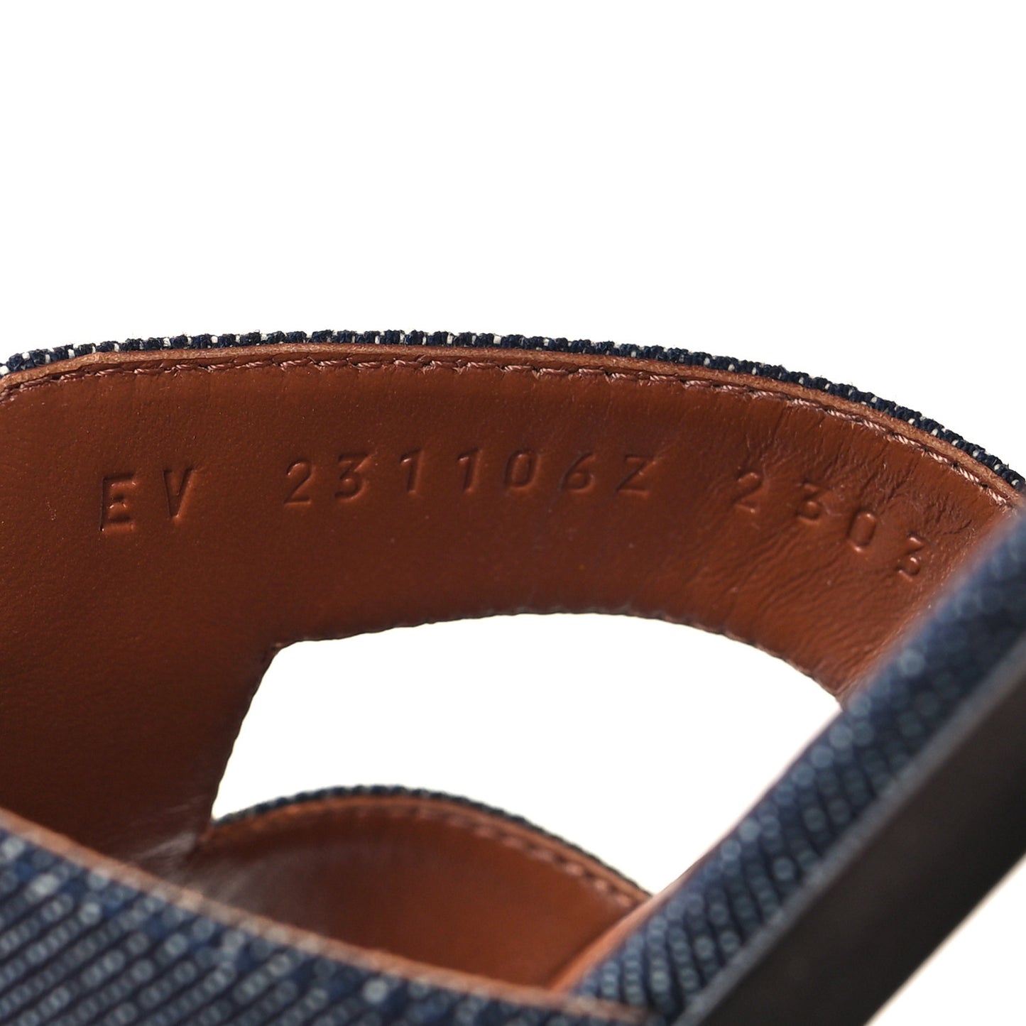 Denim Santorini Sandals 39 Bleu Brut Gold