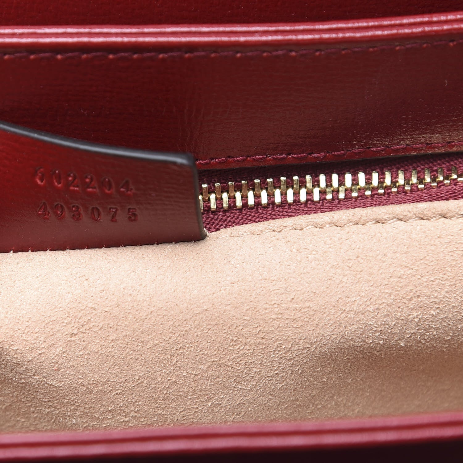 Gucci GG Supreme Monogram Azalea Calfskin Horsebit 1955 Shoulder Bag Beige Ebony New Cherry Red 7 of 9